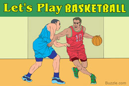 Playing basketball