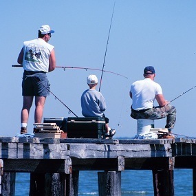 Fishing on a Pier