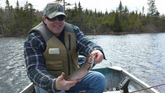 Pat lands a nice trout.