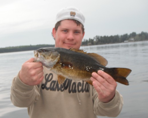 My brother with a Lady Evelyn smallmouth.