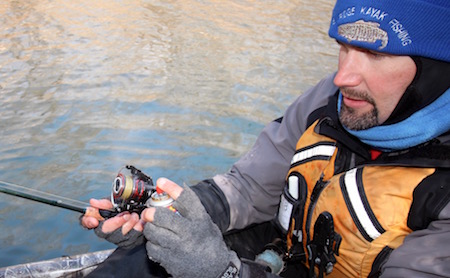 Certain aerosol sprays will keep your braided line from icing up. 