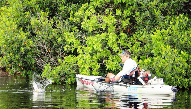 It takes more than catching fish from a kayak to earn a sponsorship. That's the easy part. Photo courtesy James Van Pelt. 