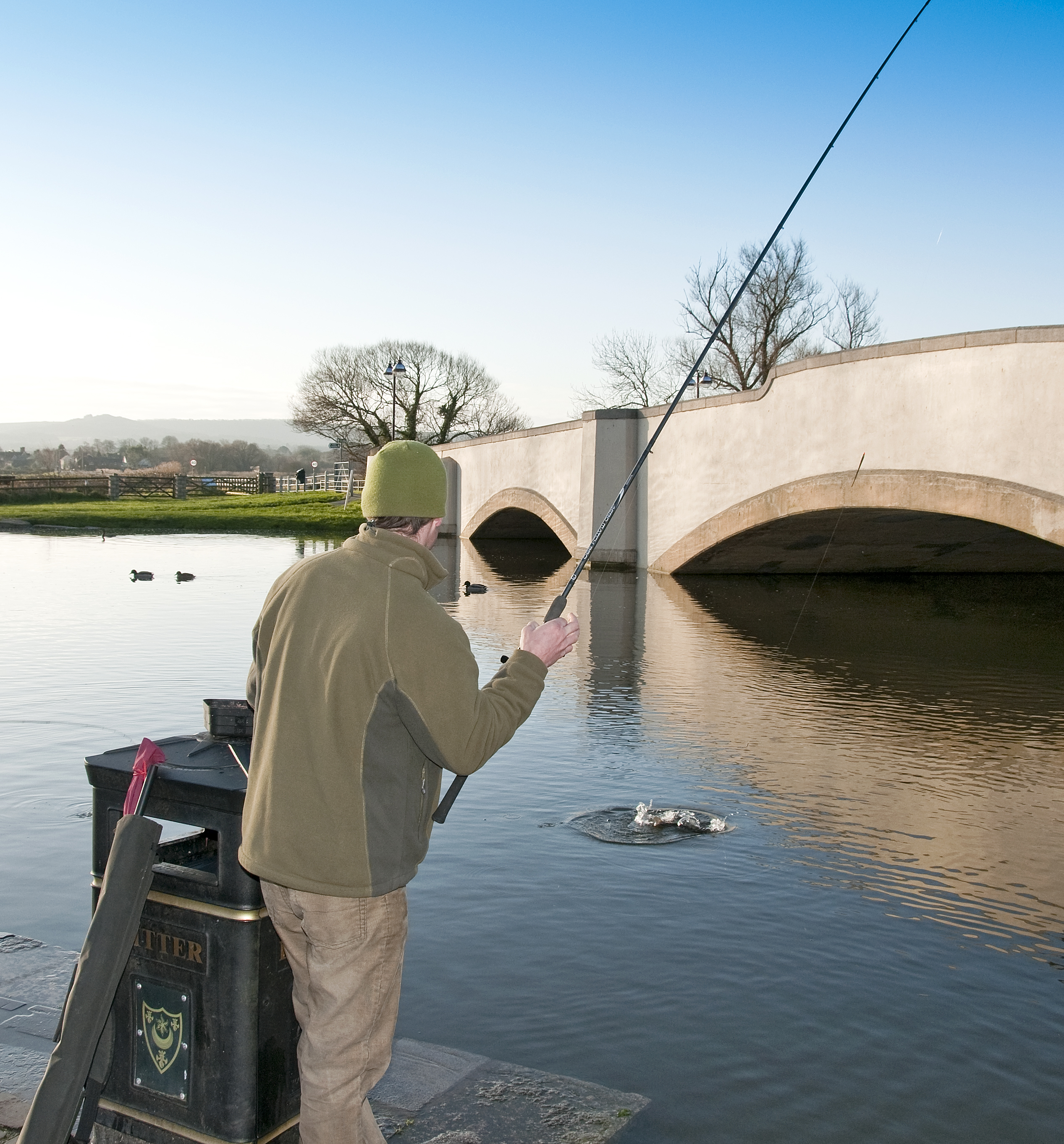 Town stretches of rivers can often be a good bet for action in the colder months.