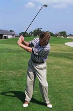 Photo showing a bad forward sway, a reverse pivot