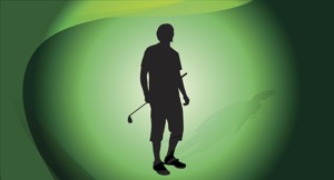 Silhouette of a  Golfer