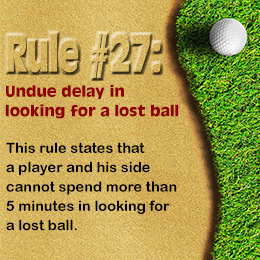 Commonly broken golf rule