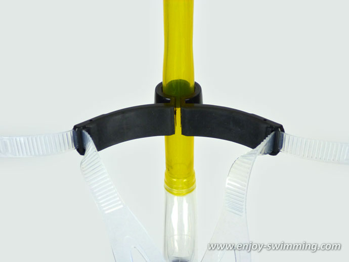 Swimmer's snorkel - head bracket back view