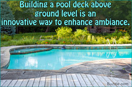 Building a pool deck above ground level