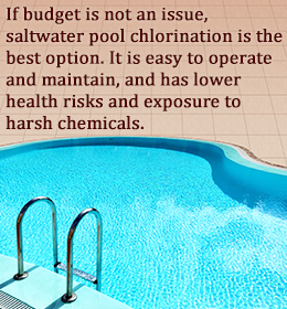 Saltwater pool chlorination is the best