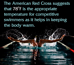 Ideal pool water temperature for competitive swimmer