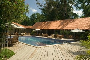 Pool with Wooden Deck