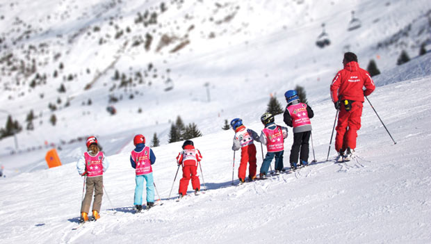 Children's in skiing school