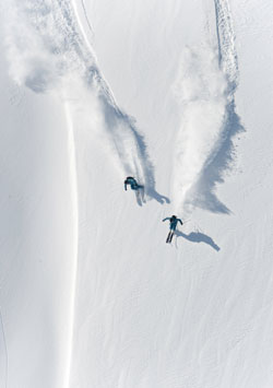 Skiing in backcountry