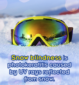 Cause of snow blindness