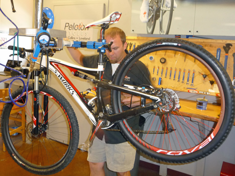 Peloton Cycles service manager Mike Schifferdecker.