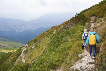  Men climbing hills