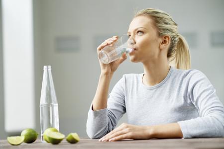 Woman drinking water