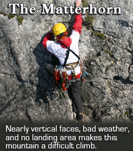 Why the Matterhorn is a difficult climb