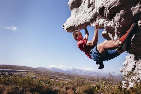 checking hand and foothold