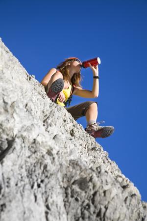 Woman drinking water