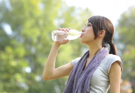 Woman drinking water