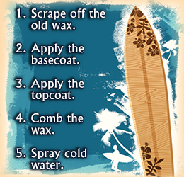 How to apply wax on a surfboard