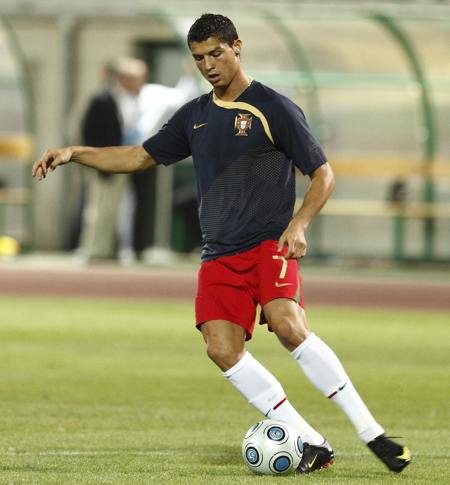 Cristiano Ronaldo playing football