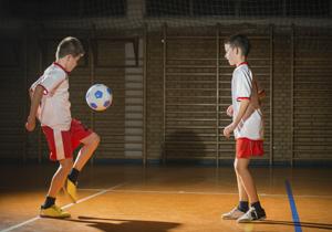 boys playing soccer