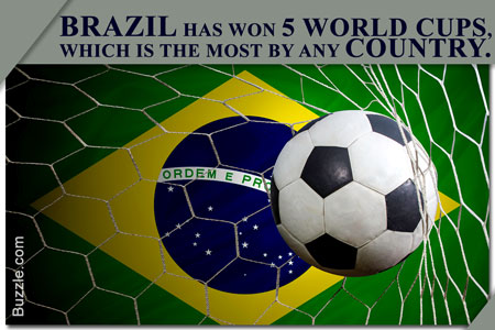 brazil has won 5 world cups, which is the most by any country.
