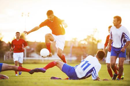 Soccer playing